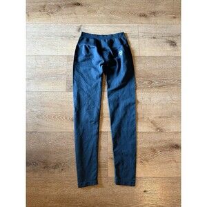 Gymreapers Womens Green Blue Cropped Athletic Leggings Size Medium Seamless